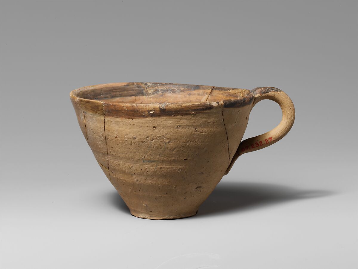 Terracotta one-handled cup, Terracotta, Minoan 