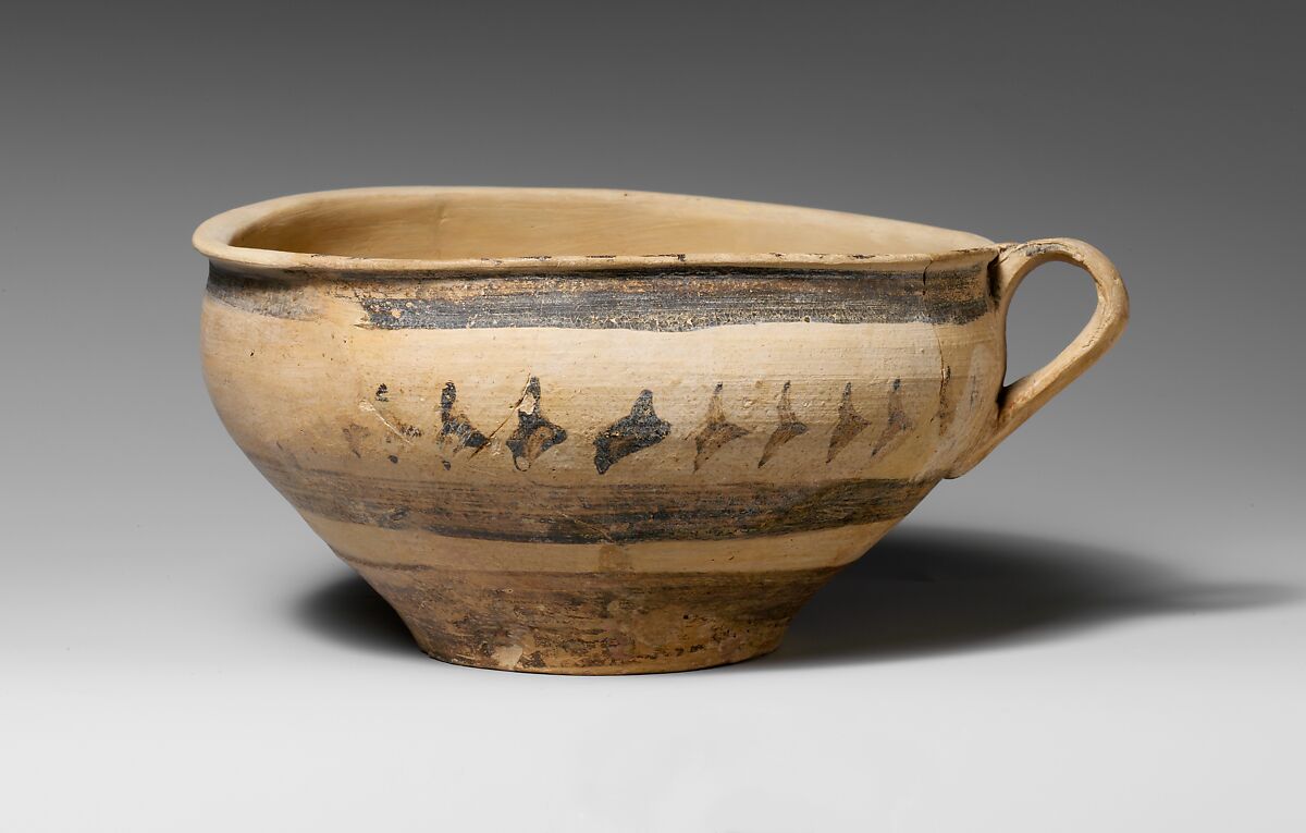 Terracotta one-handled cup, Terracotta, Minoan 