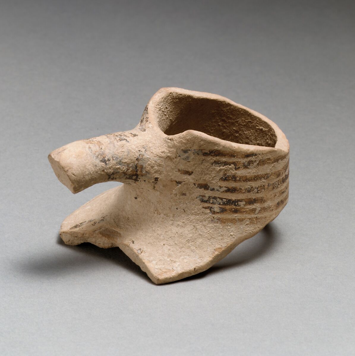 Vase fragment, Terracotta, Minoan 