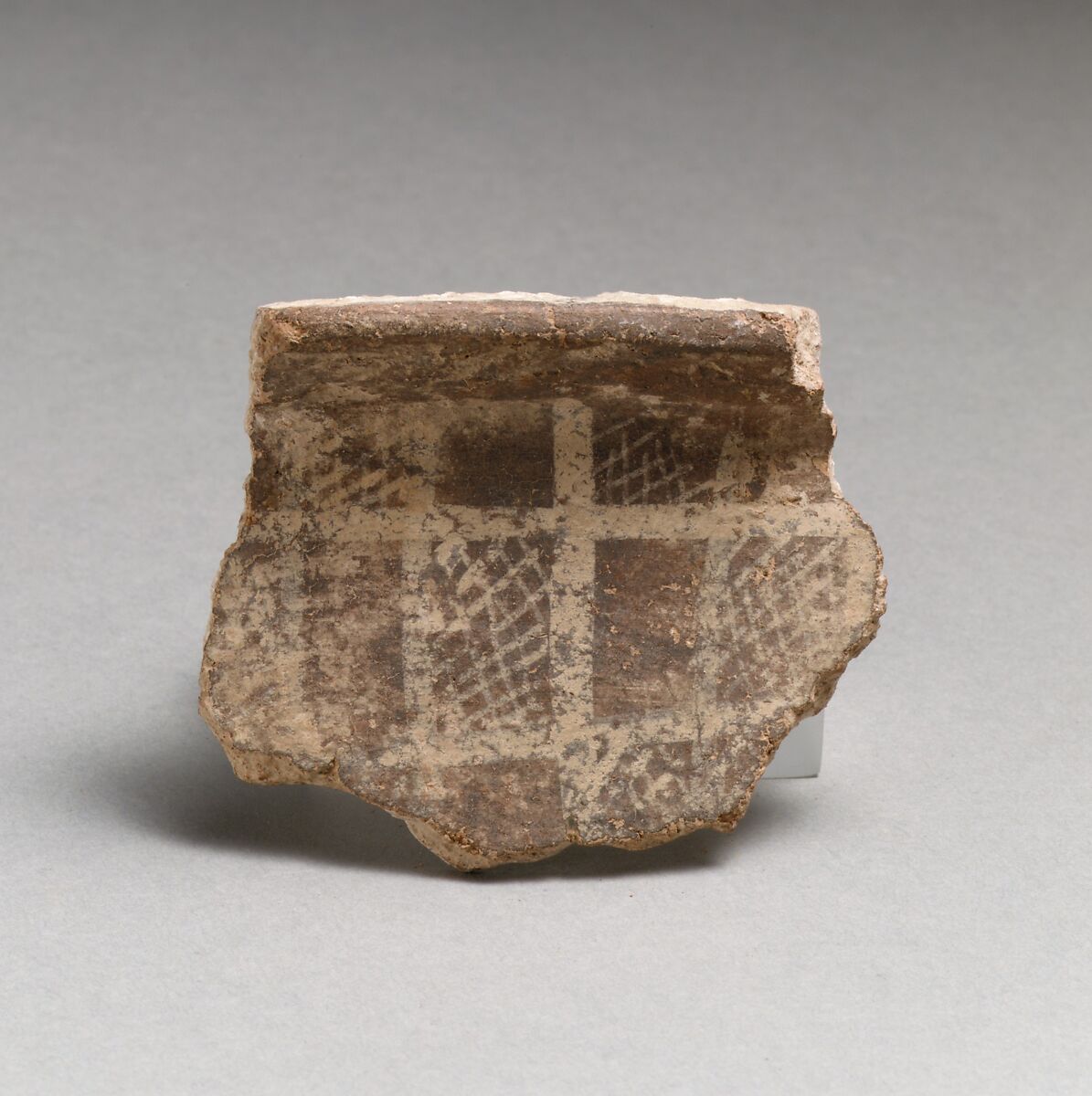 Vase fragment, Terracotta, Minoan 