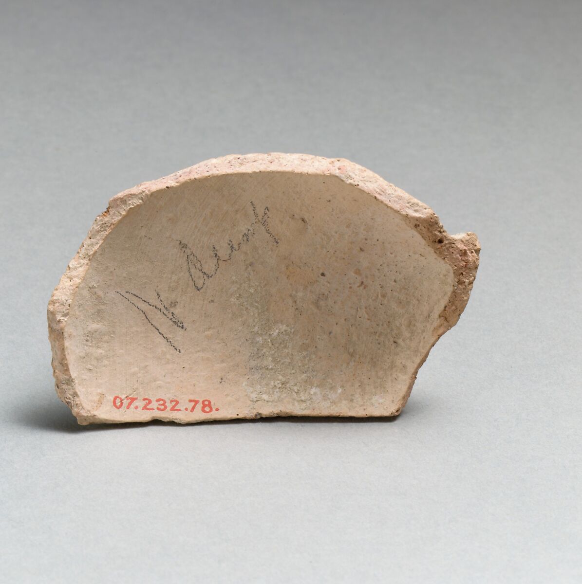 Terracotta base of a small vase with linear decoration, Terracotta, Minoan