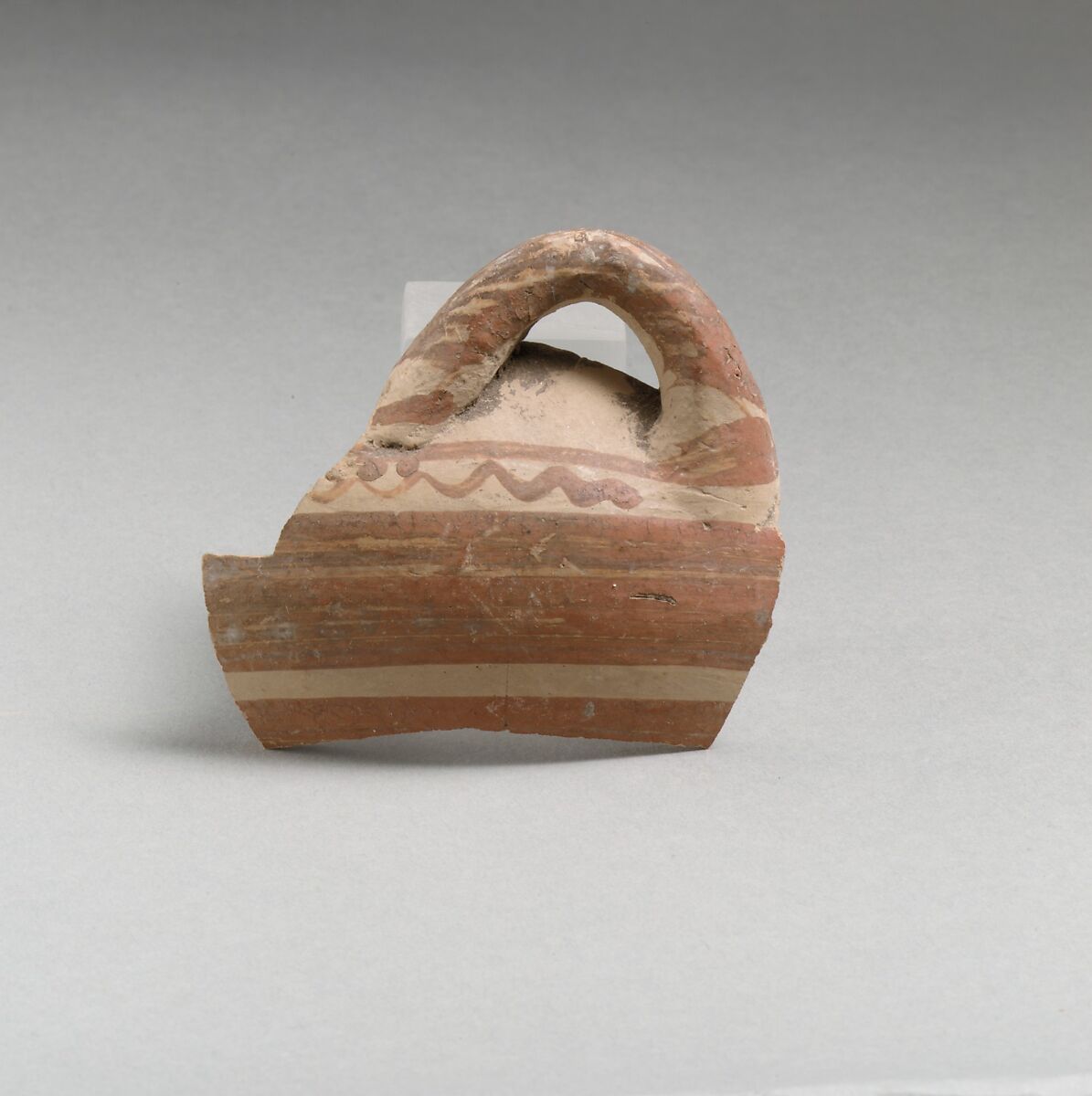 Vase fragment, Terracotta, Minoan 