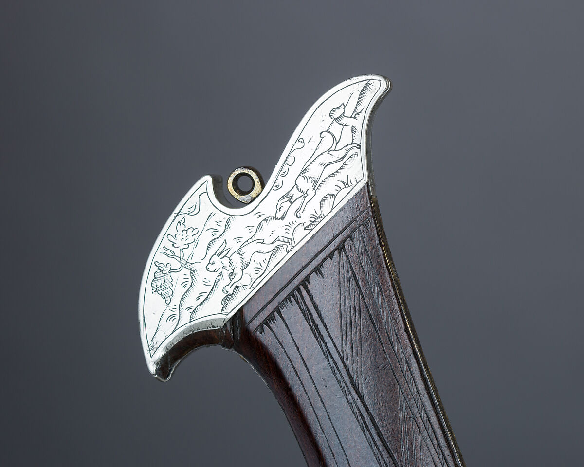 Snaphaunce Pistol Made for Wilhelm, Duke of Kurland, Steel, gold, silver, wood (brazilwood), Scottish