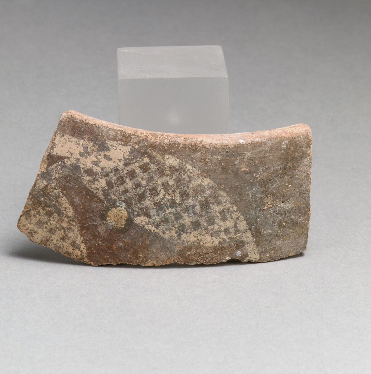 Vase fragment, Terracotta, Minoan 