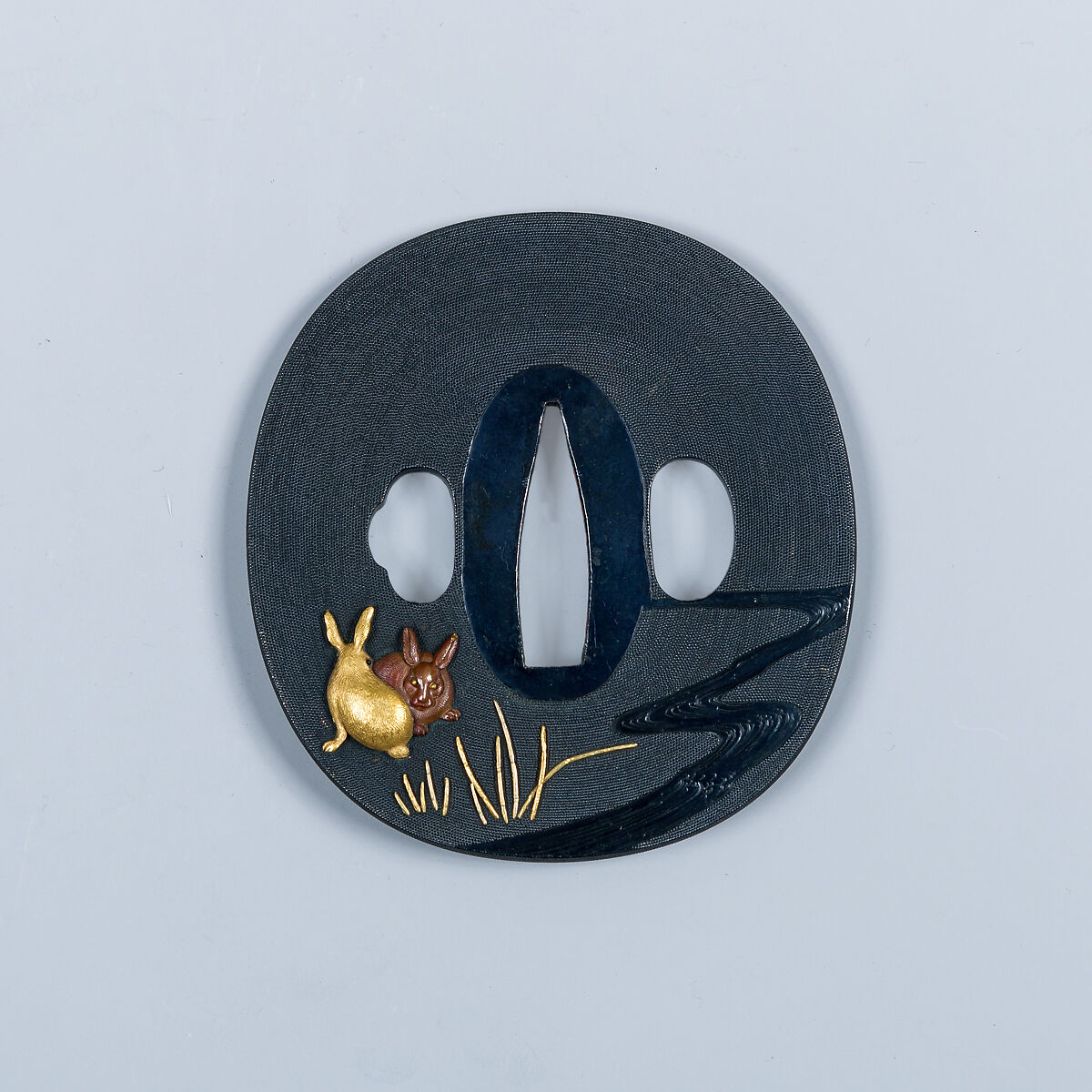 鍔 鐔 小柄 刀装具 武具 骨董【素銅魚々子地 高肉彫 鍍金 倶利伽羅龍図小柄】 渡唐天神（菅原道真）図大小刀共小柄 長曽祢興里入道 Kozuka:Nagasone