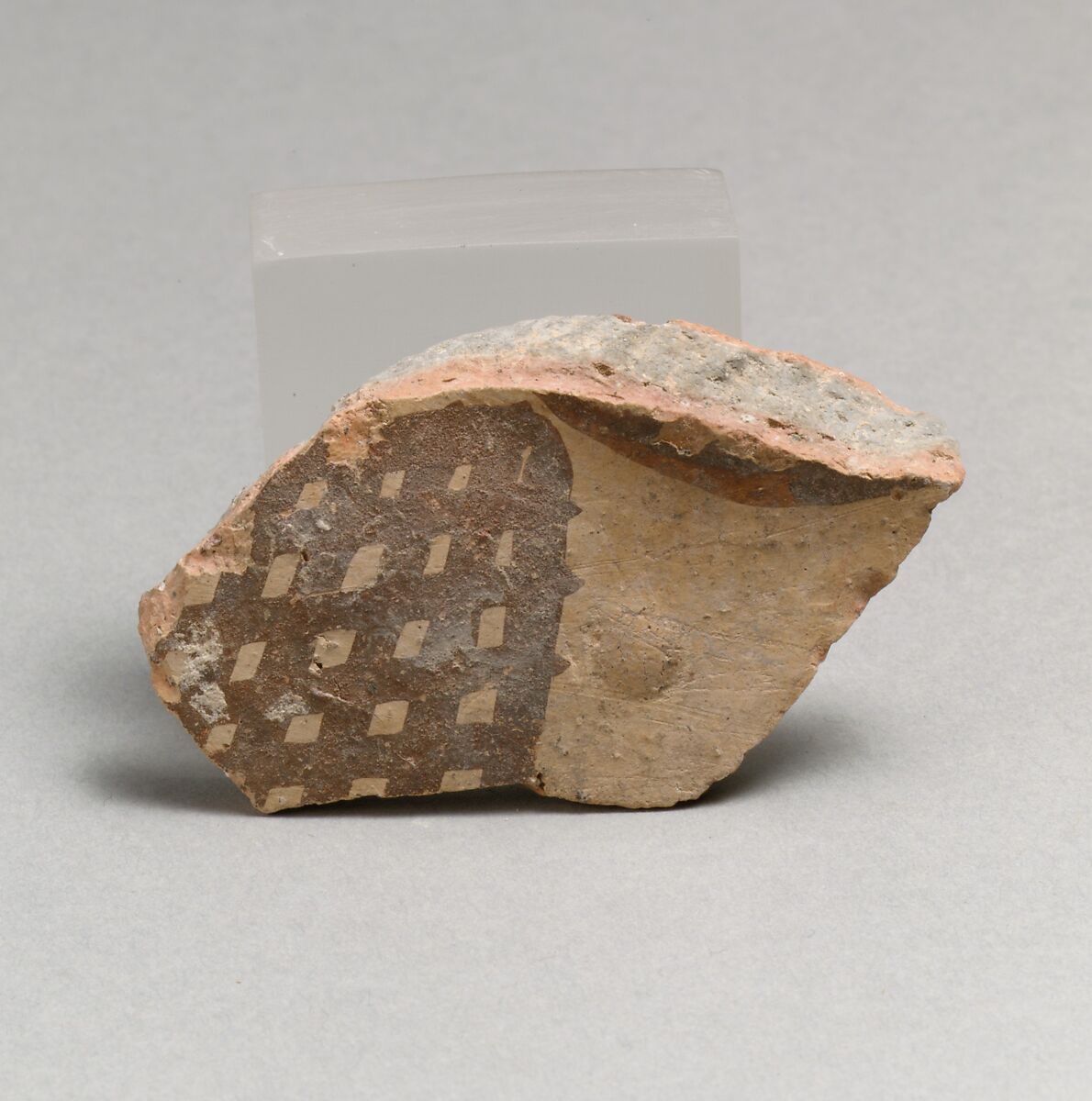 Vase fragment, Terracotta, Minoan 