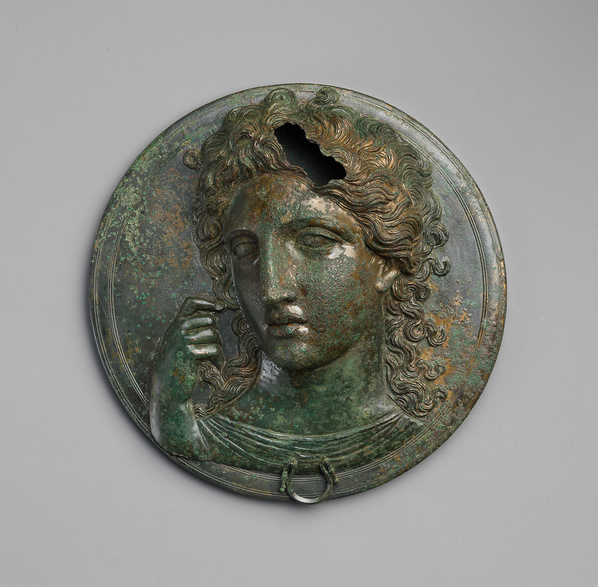 Bronze box mirror, Bronze, Greek 