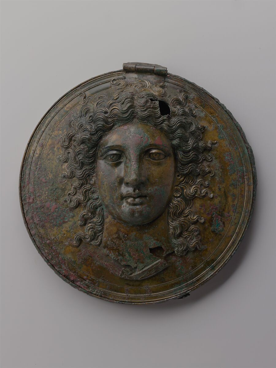 Bronze box mirror, Bronze, Greek 