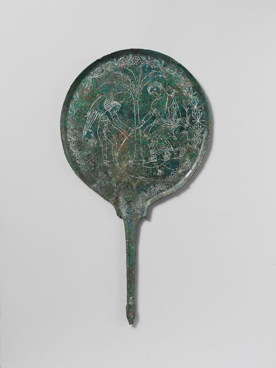 Bronze mirror, Bronze, Etruscan 