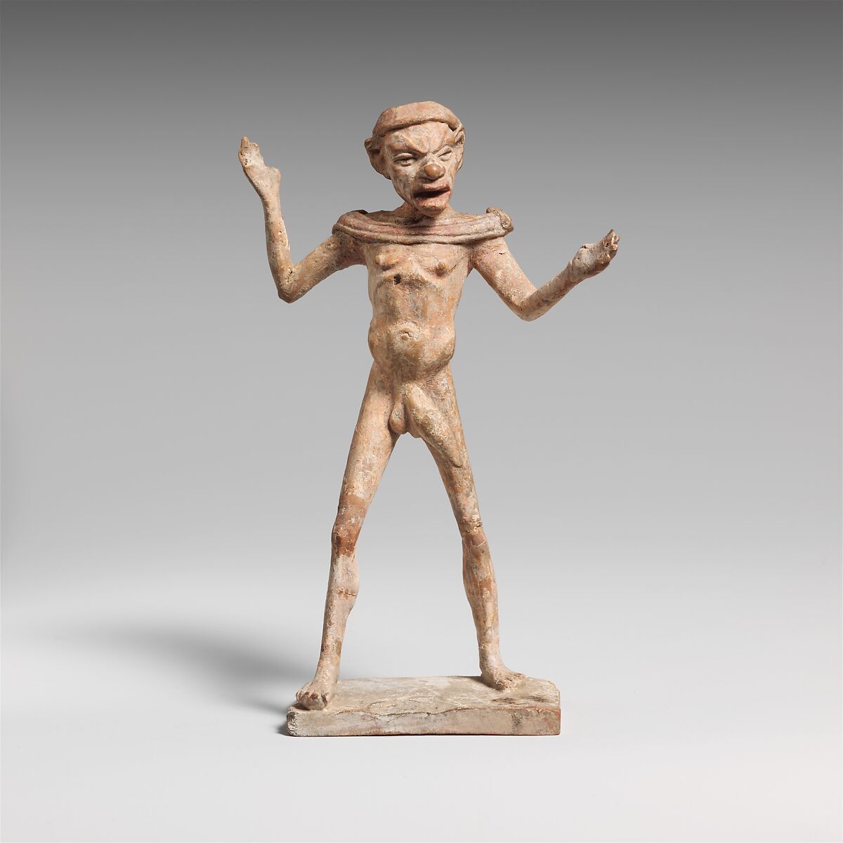 Terracotta statuette of a man, Terracotta, Greek, probably Asia Minor 