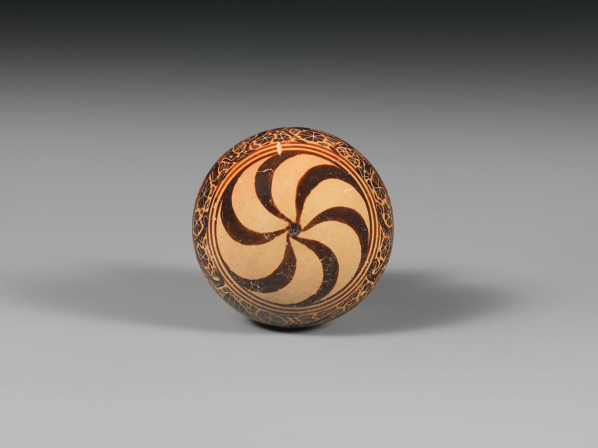Terracotta aryballos (perfume vase), Attributed to an artist near the Sydney Cluster, Terracotta, Greek, Corinthian