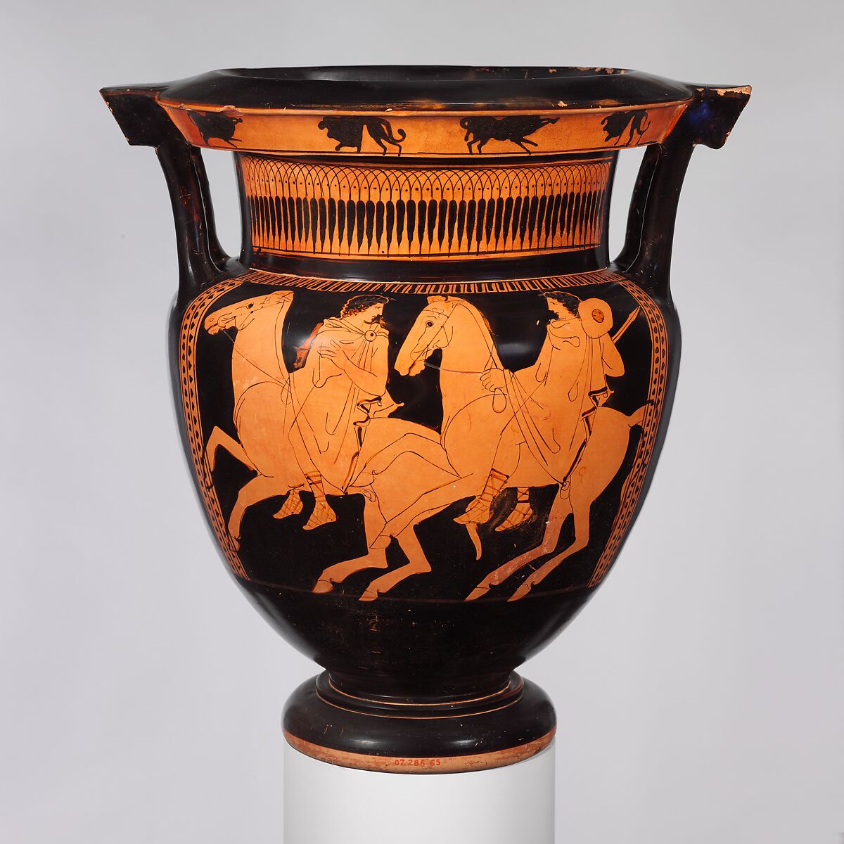 Terracotta column-krater (bowl for mixing wine and water)