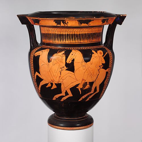 Terracotta column-krater (bowl for mixing wine and water)