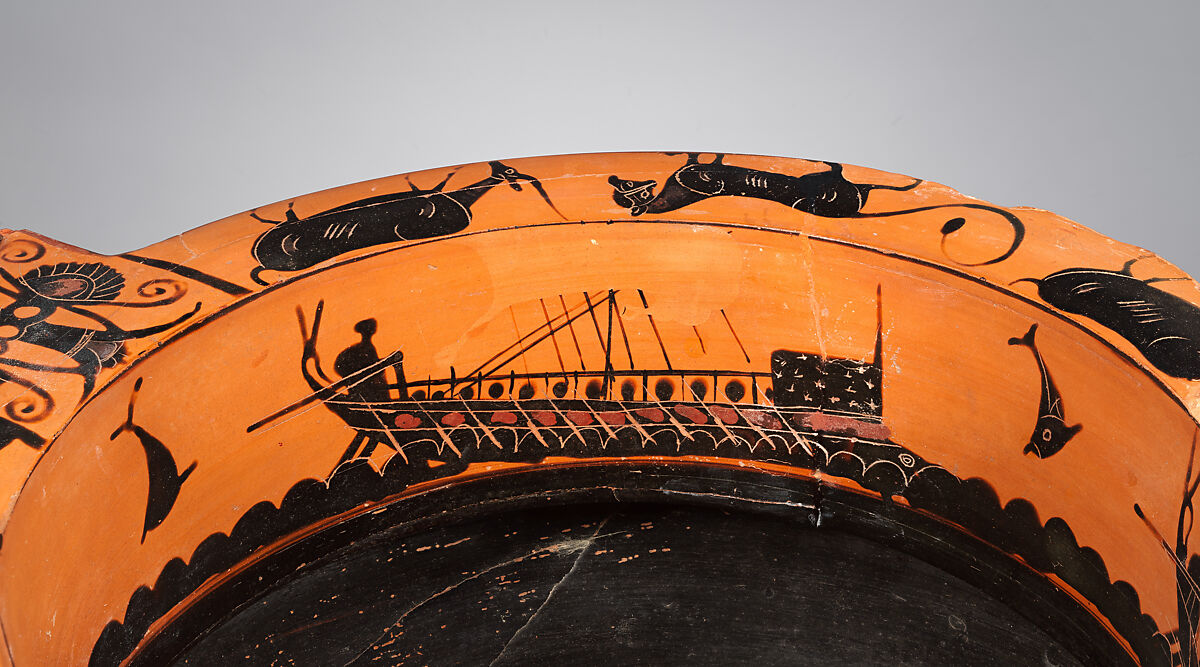 Terracotta column-krater (bowl for mixing wine and water), Attributed to the Lykomedes Painter, Terracotta, Greek, Attic