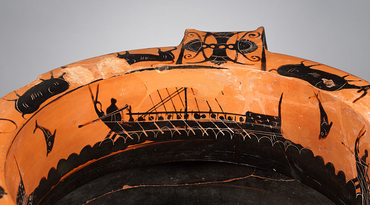 Terracotta column-krater (bowl for mixing wine and water), Attributed to the Lykomedes Painter, Terracotta, Greek, Attic