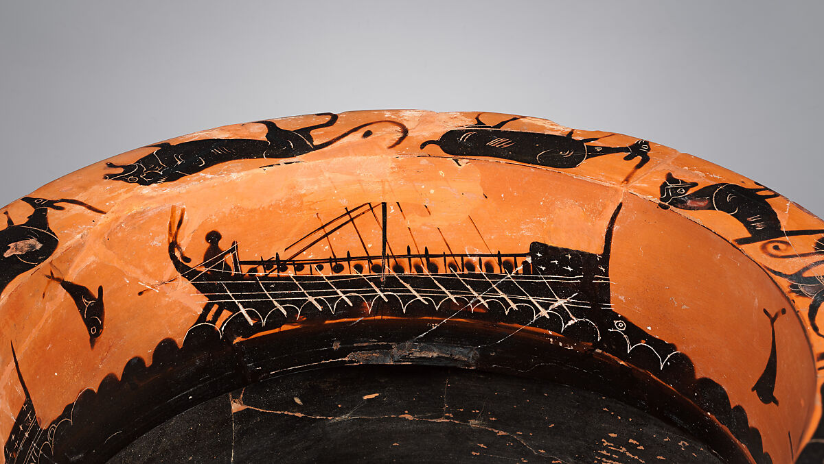 Terracotta column-krater (bowl for mixing wine and water), Attributed to the Lykomedes Painter, Terracotta, Greek, Attic