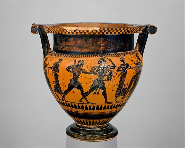 Terracotta column-krater (bowl for mixing wine and water)