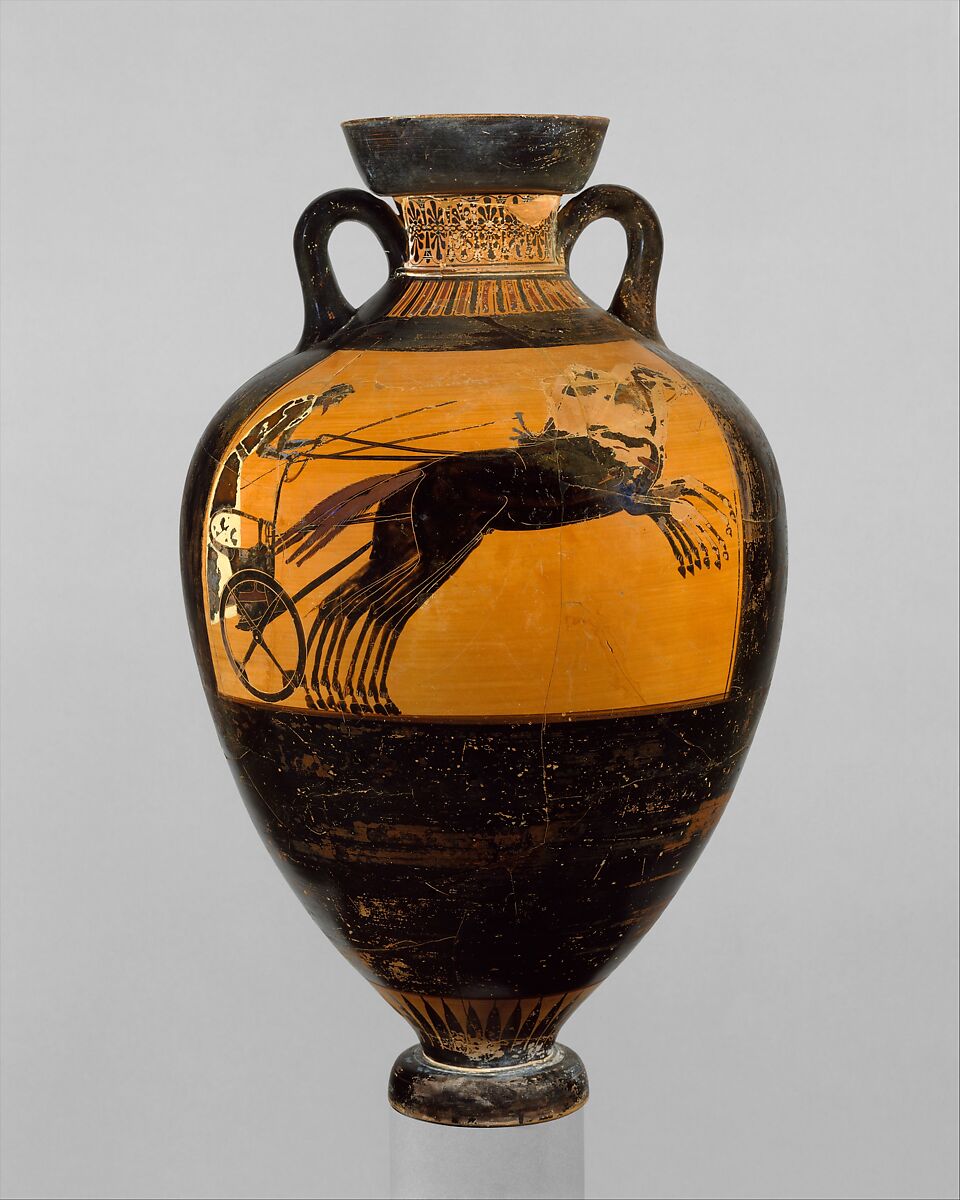Terracotta Panathenaic prize amphora