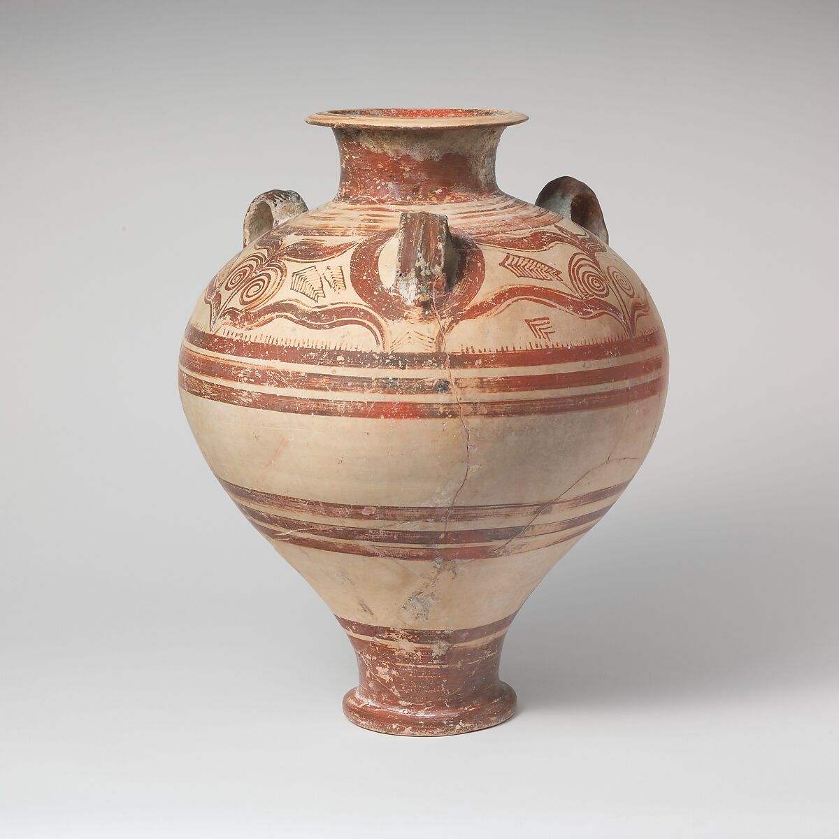 Terracotta pithoid jar, Terracotta, Mycenaean 