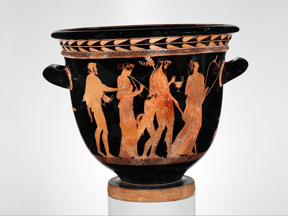 Terracotta bell-krater (bowl for mixing wine and water)