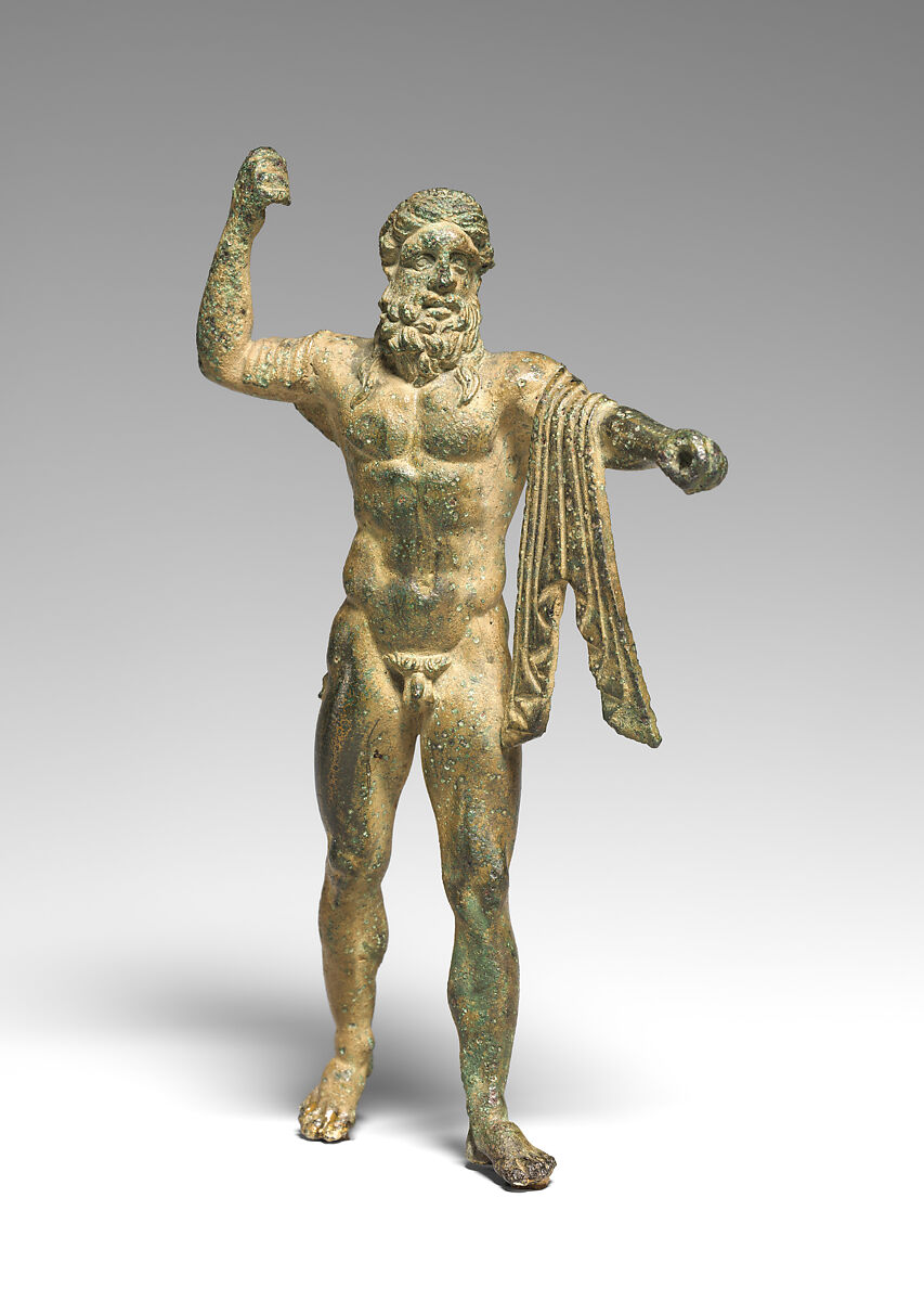 Bronze statuette of Neptune, Bronze, Roman 