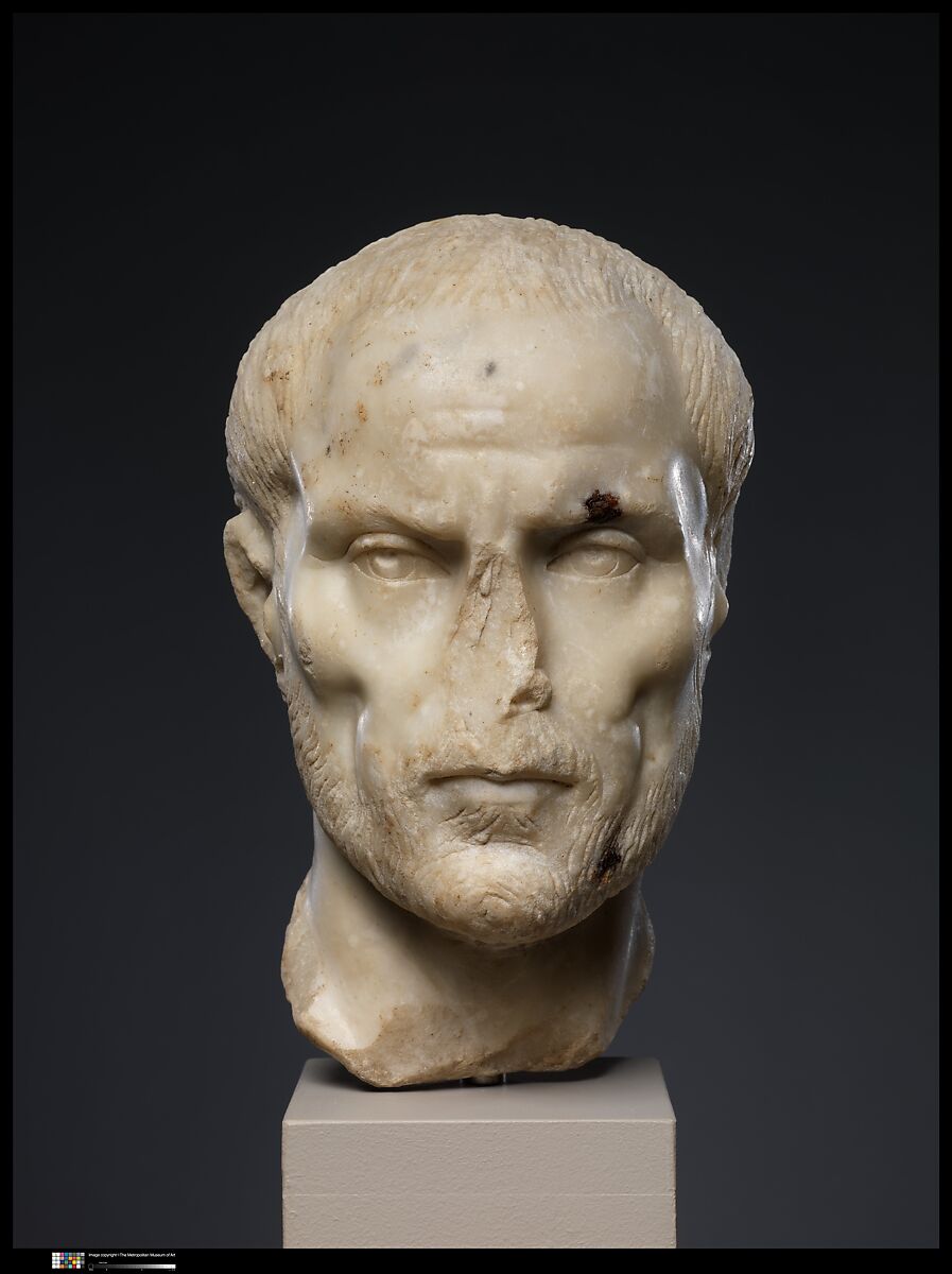 Marble portrait of a man, Marble, Roman 
