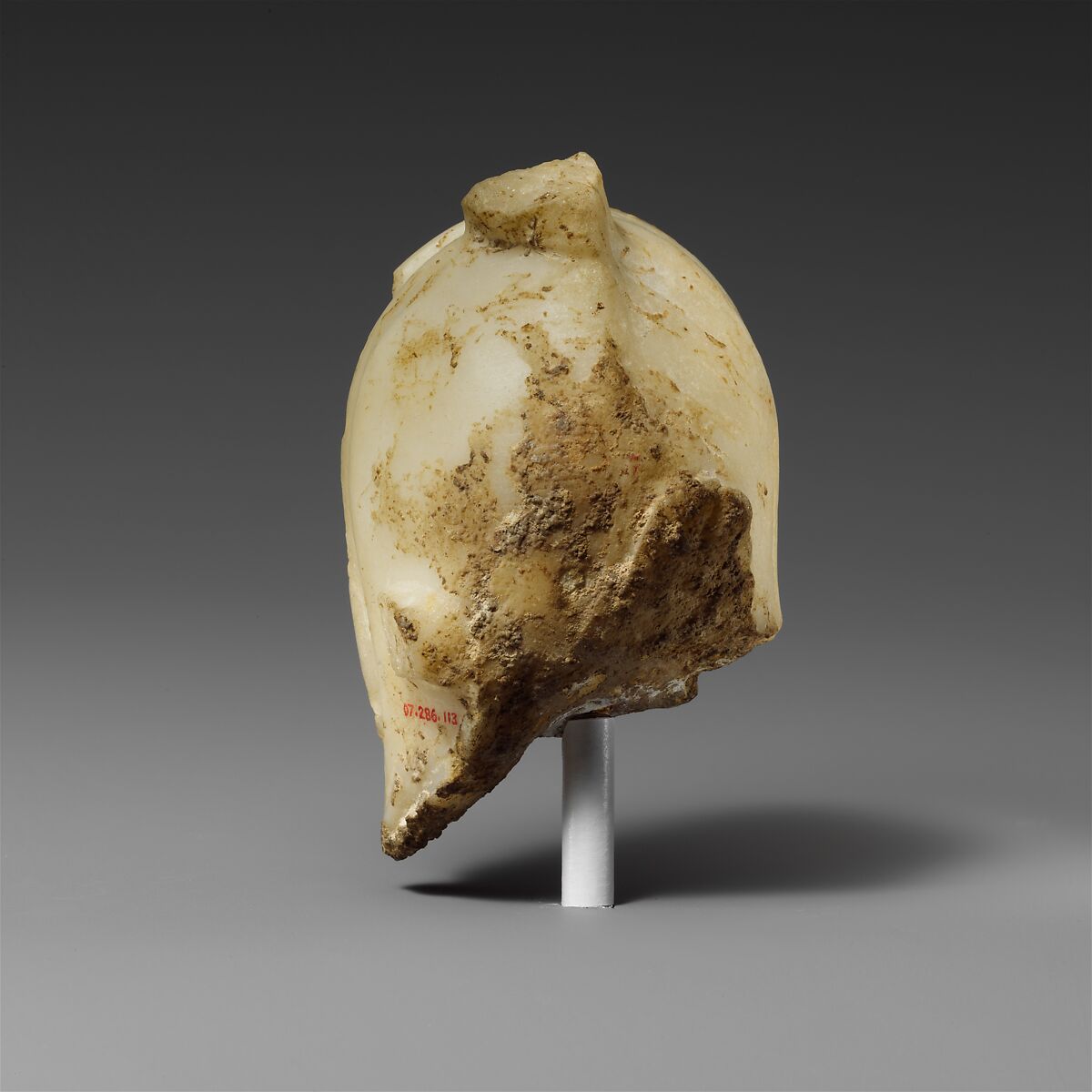 Marble portrait of a veiled man, Marble, Roman
