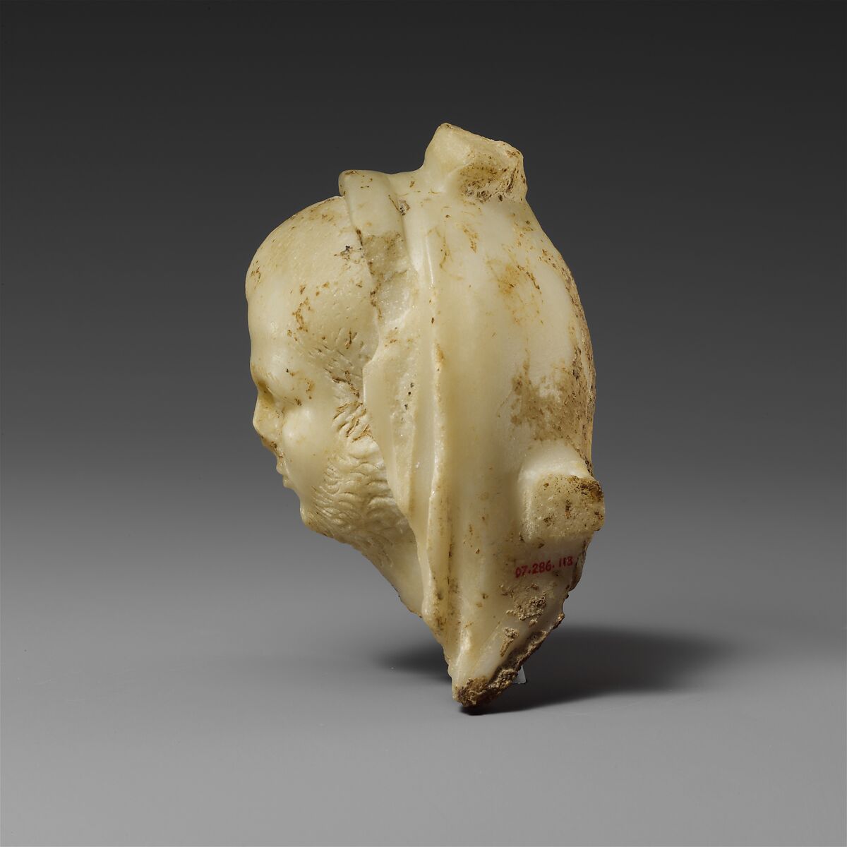 Marble portrait of a veiled man, Marble, Roman