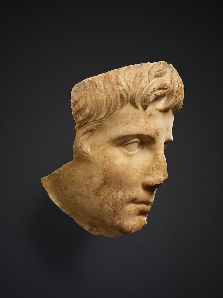Marble portrait of the emperor Augustus, Marble, Roman