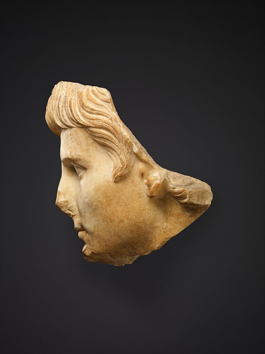 Marble portrait of the emperor Augustus, Marble, Roman