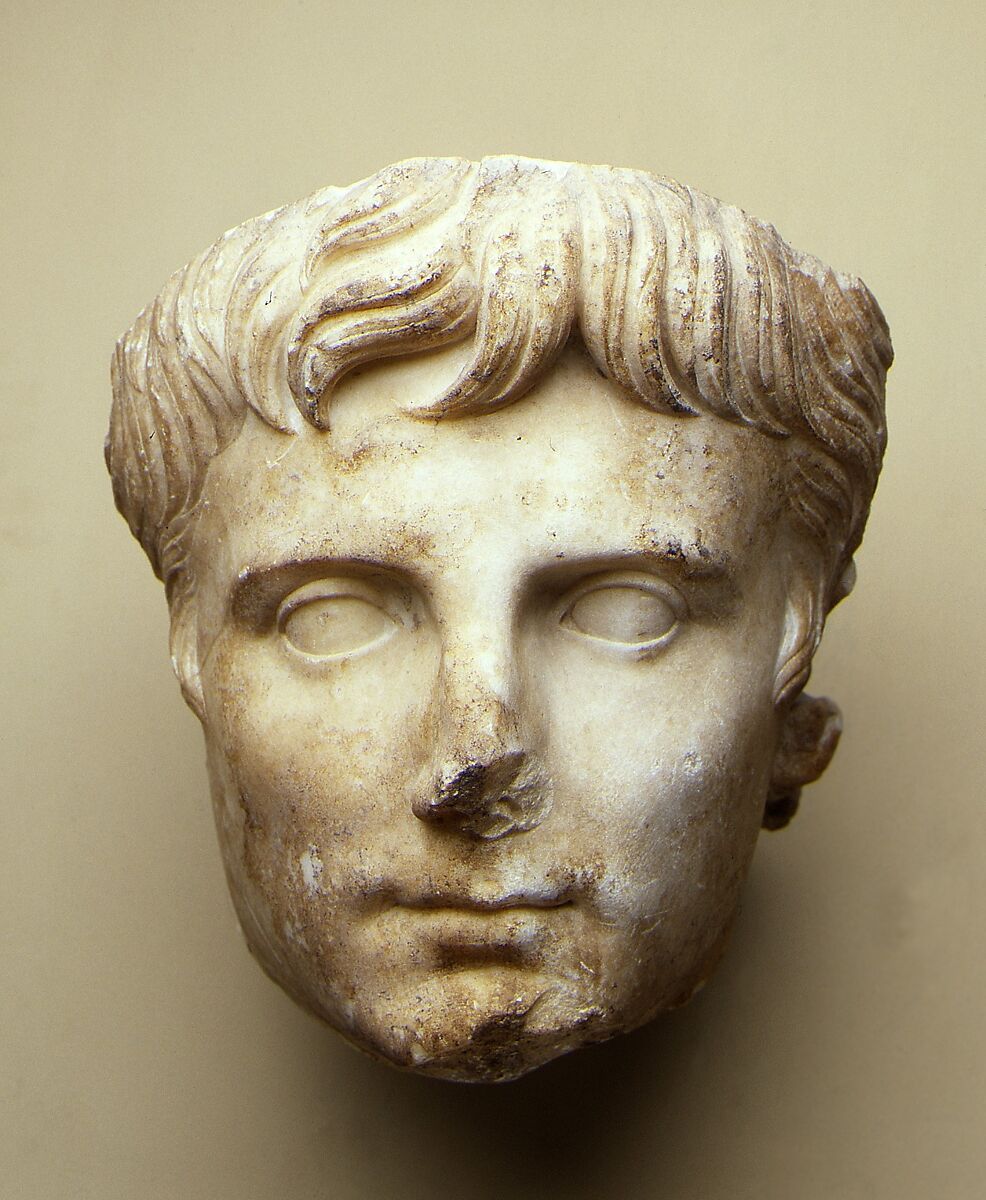 Marble portrait of the emperor Augustus, Marble, Roman
