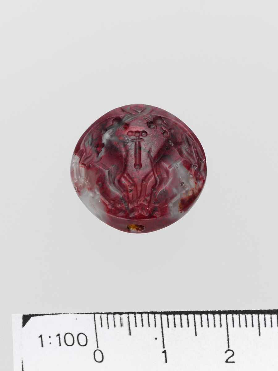 Agate lentoid seal, Agate, Minoan 