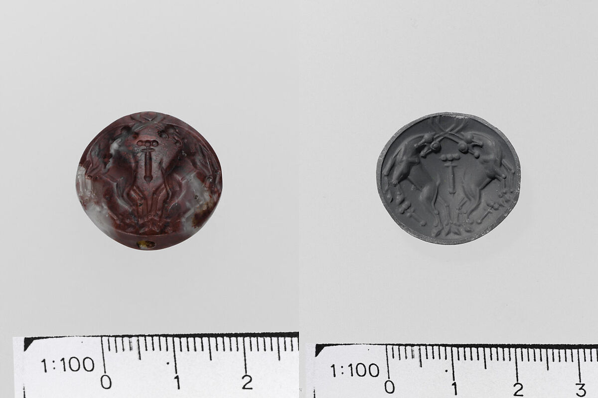 Agate lentoid seal, Agate, Minoan