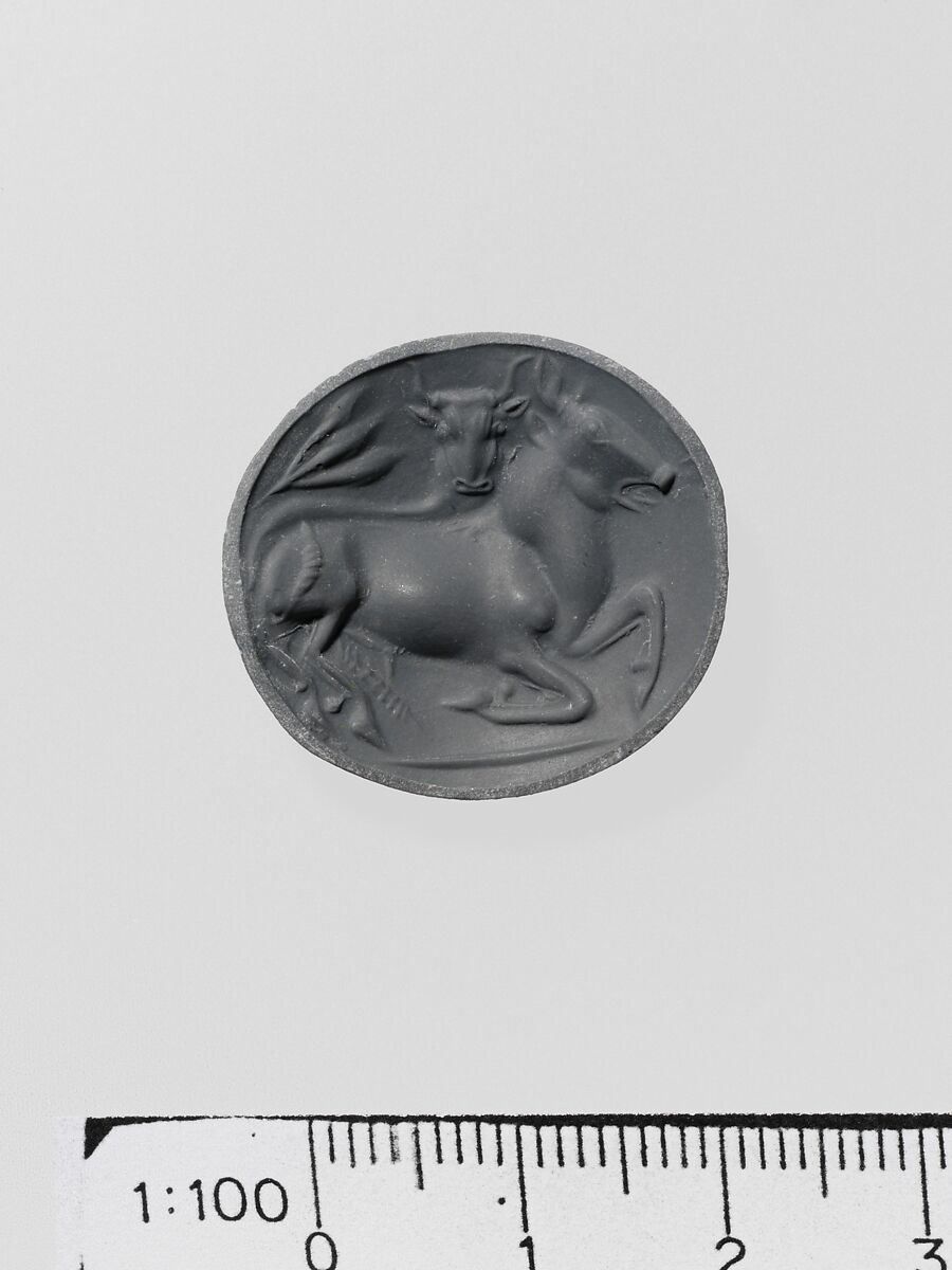 Agate lentoid seal, Agate, Minoan