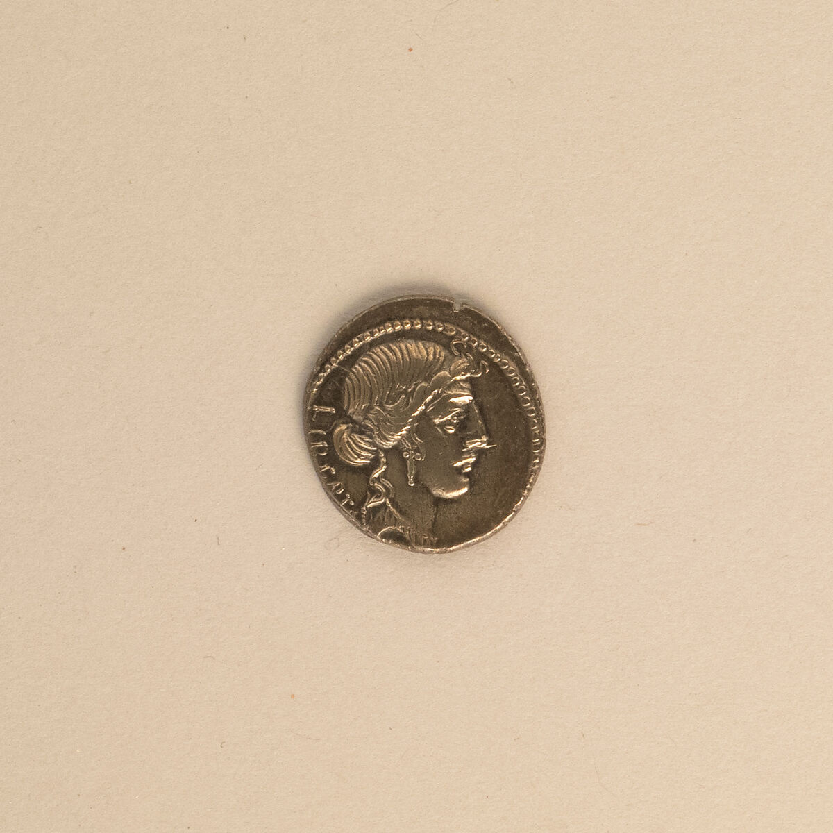 Silver denarius of Brutus, Silver, Roman 