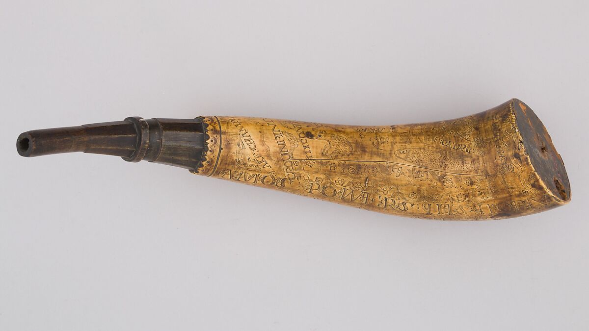 Powder Horn, Horn (cow), American, Fort Ticonderoga, New York