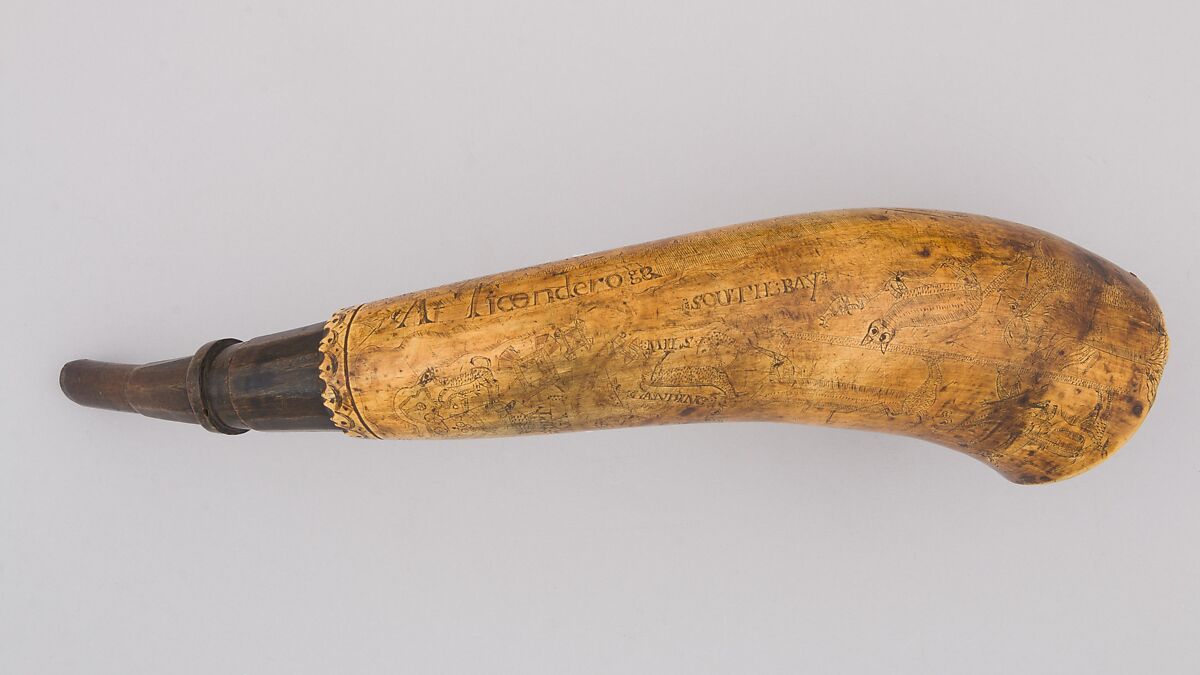 Powder Horn, Horn (cow), American, Fort Ticonderoga, New York