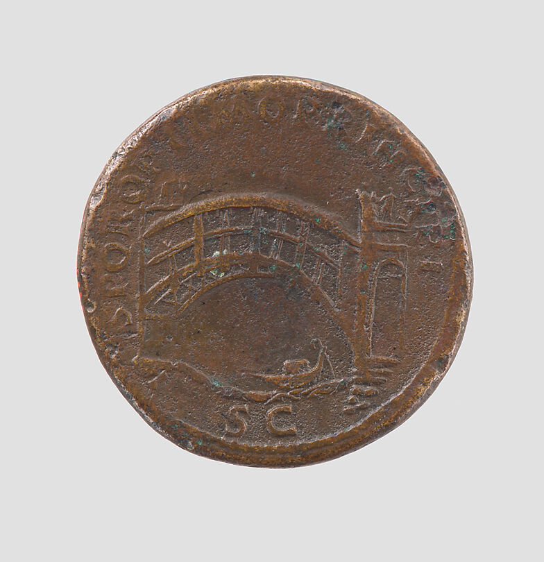 Bronze sestertius of Trajan, Bronze, Roman