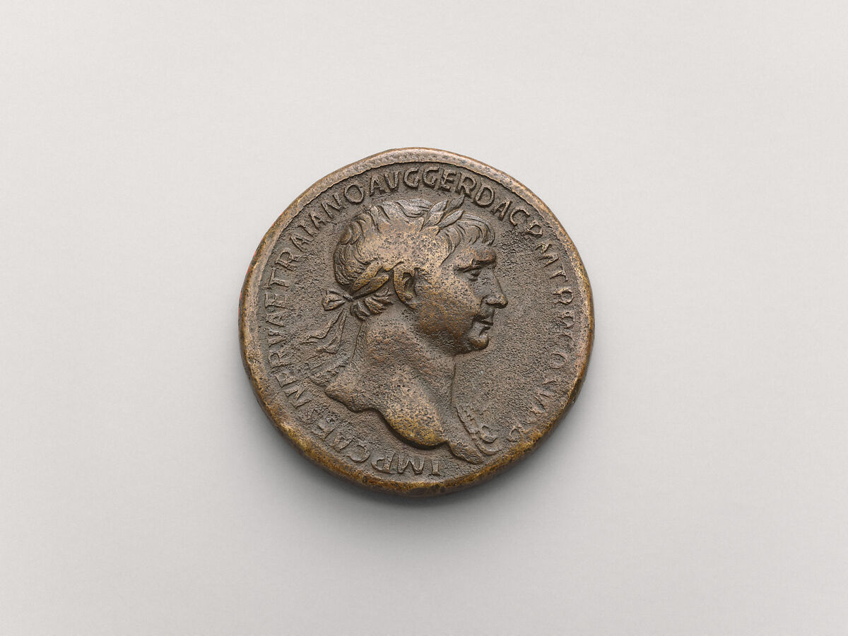 Bronze sestertius of Trajan, Bronze, Roman 