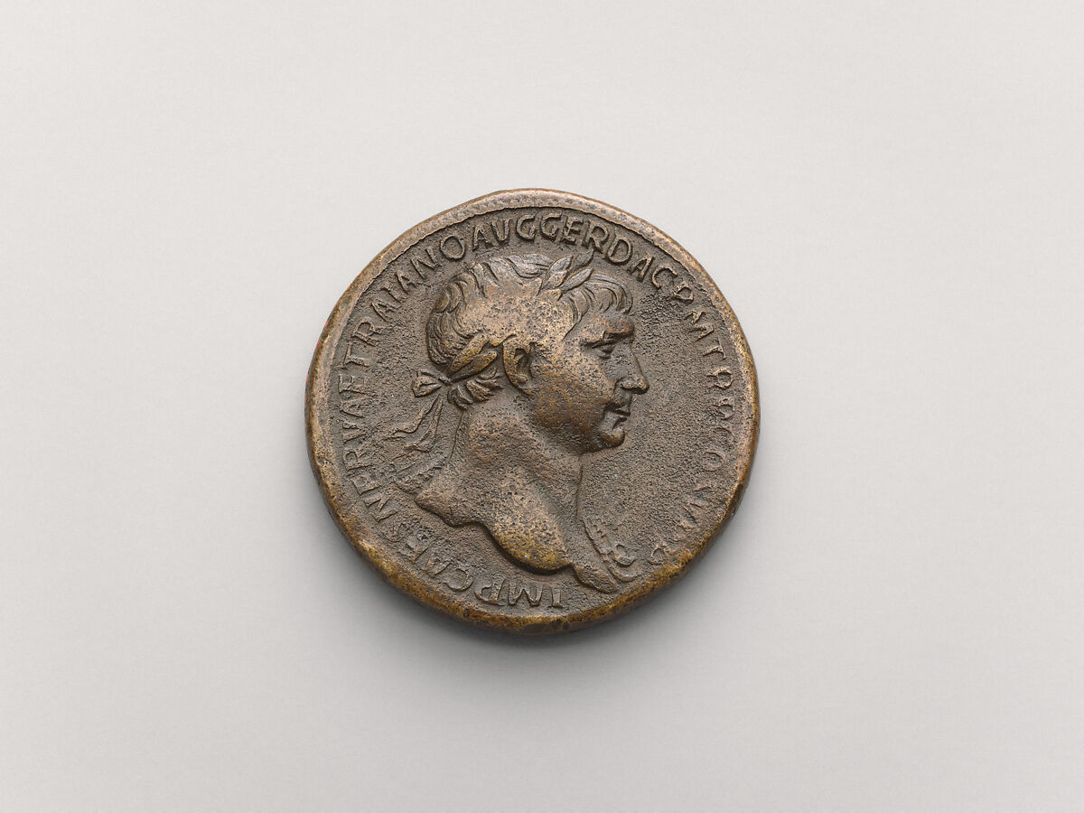 Bronze sestertius of Trajan, Bronze, Roman