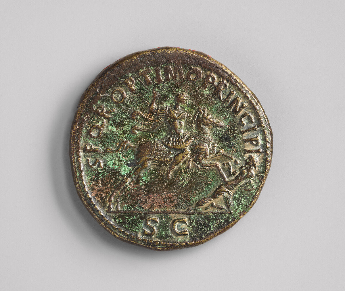 Bronze sestertius of Trajan, Bronze, Roman