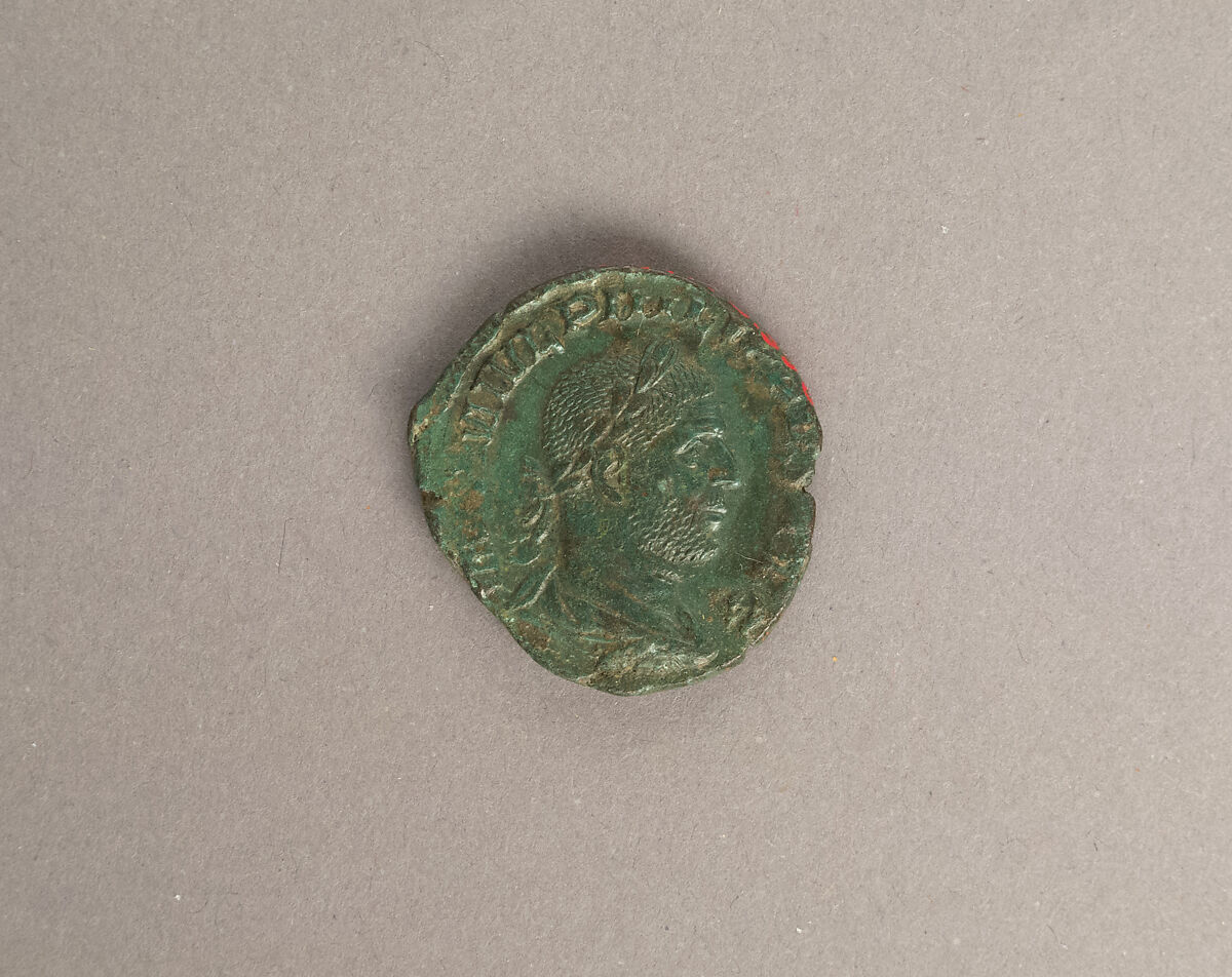 Bronze sesterius of Philip I, Bronze, Roman 