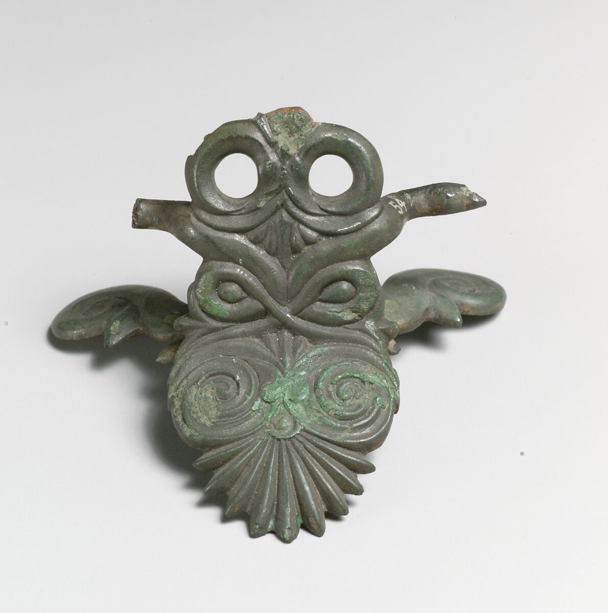 Pair of bronze situla (bucket) handles, Bronze, Etruscan