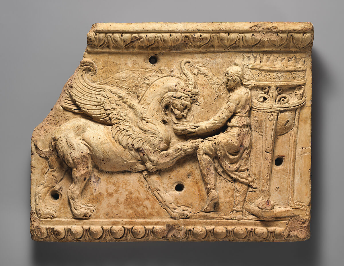 Terracotta plaque, Terracotta, Roman 