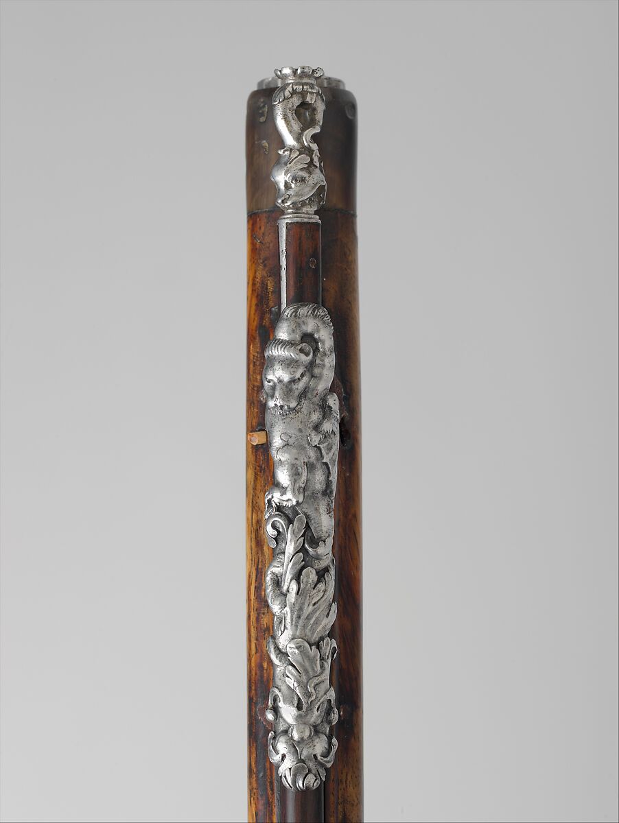 Carbine with Flintlock alla Fiorentina, Carlo Bottarelli (Italian, Brescia, active ca. 1660–90), Steel, wood (walnut), Italian, Brescia