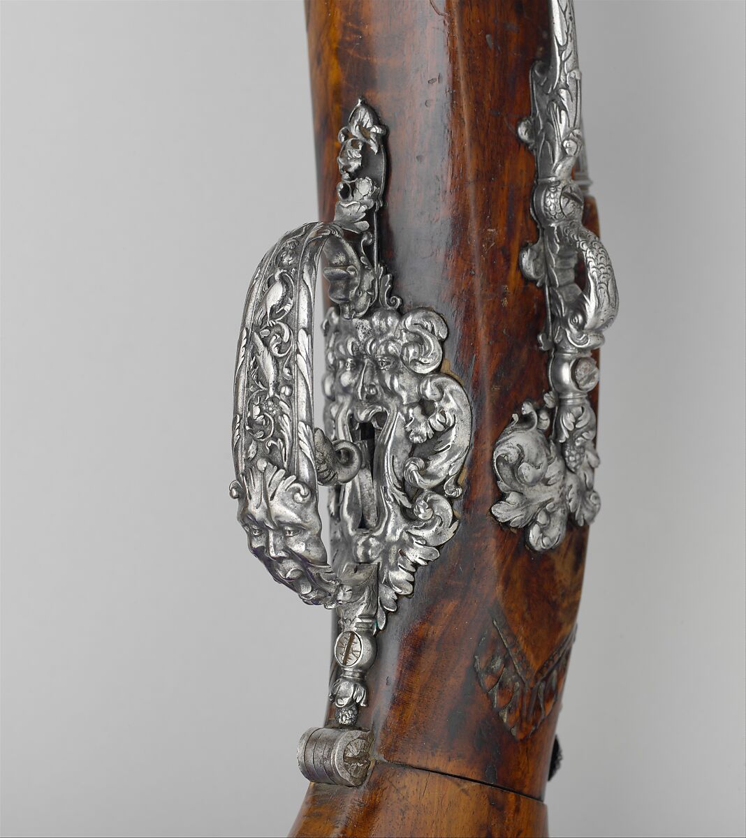 Carbine with Flintlock alla Fiorentina, Carlo Bottarelli (Italian, Brescia, active ca. 1660–90), Steel, wood (walnut), Italian, Brescia