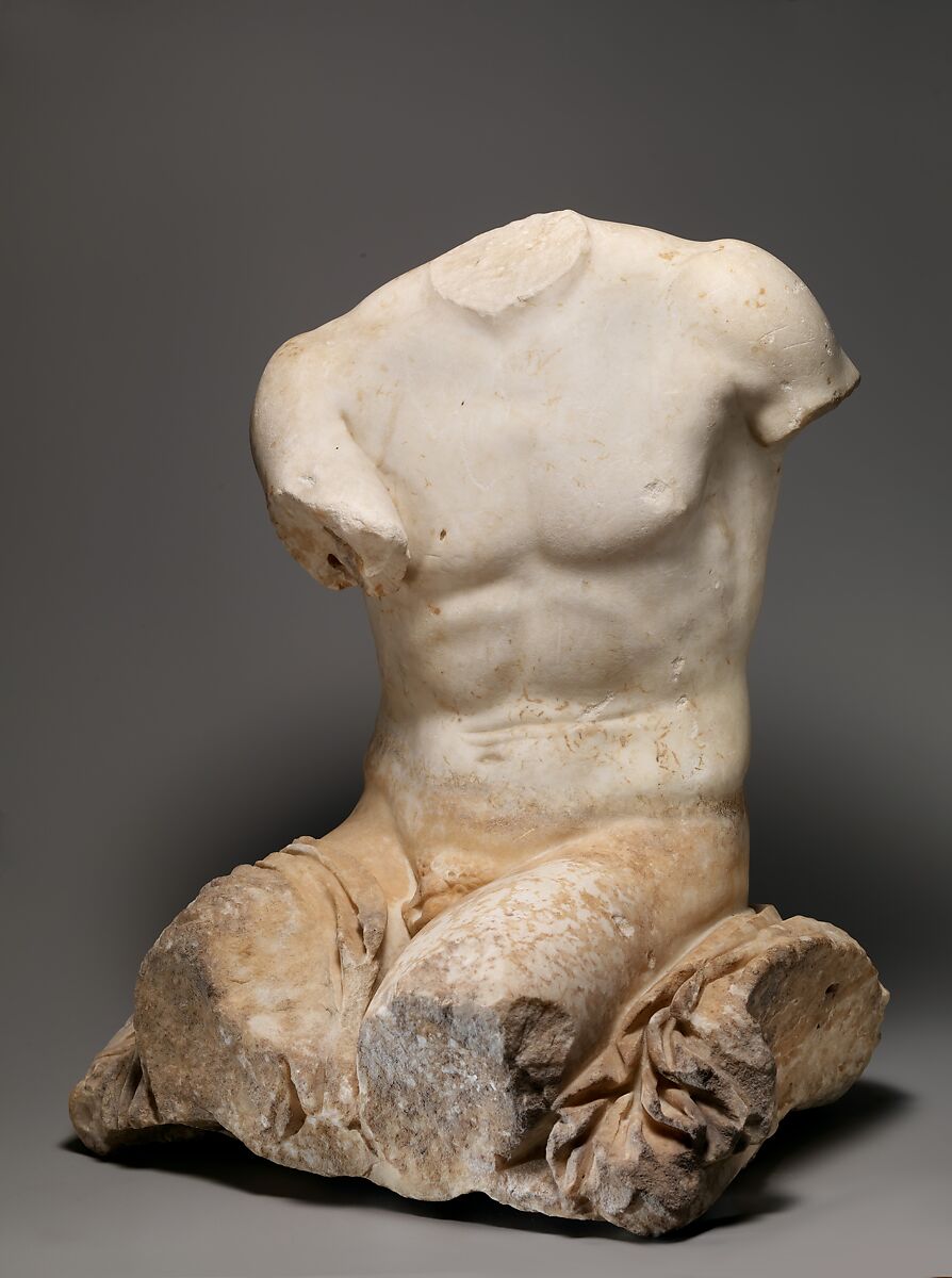 Statue of a seated man, Marble, Roman
