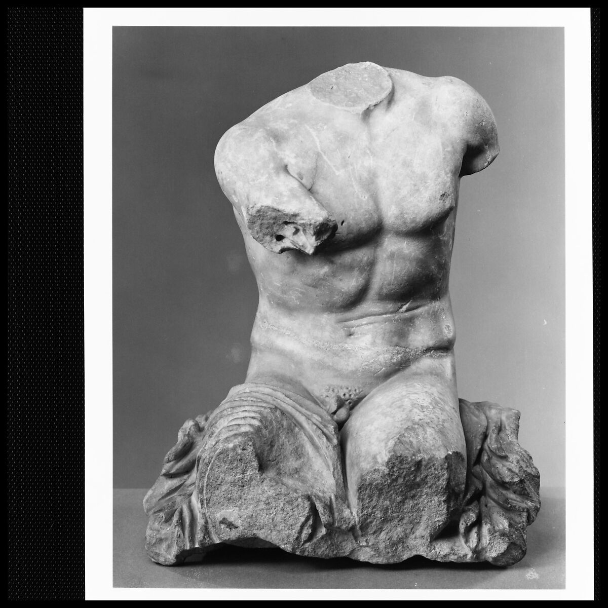 Statue of a seated man, Marble, Roman