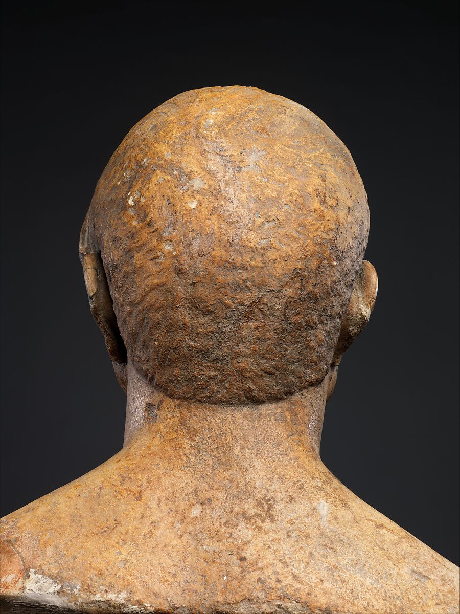 Marble portrait bust of an elderly man, Marble, Roman