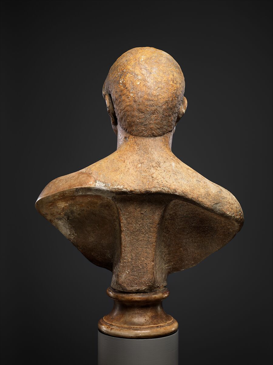 Marble portrait bust of an elderly man, Marble, Roman